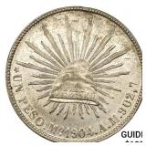1904Mo AM Mexico Silver Peso CHOICE AU