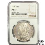 1878-S Morgan Silver Dollar NGC MS63
