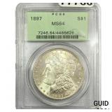 1897 Morgan Silver Dollar PCGS MS64