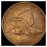 1857 Flying Eagle Cent NEARLY UNCIRCULATED