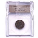 1726-1793 VOC N.E. Indies Bronze Duit ICG Genuine