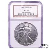 2004 Silver Eagle NGC MS69