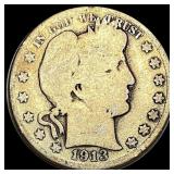 1913 Barber Half Dollar NICELY CIRCULATED