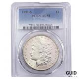 1891-S Morgan Silver Dollar PCGS AU58