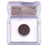 1800-1840 Netherlands East Indies Bronze Duit ICG