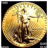 1989 US 1/2oz Gold Eagle SUPERB GEM BU