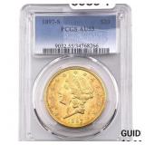 1897-S $20 Gold Double Eagle PCGS AU55