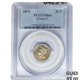 1873 Nickel Three Cent PCGS PR66 CLOSED 3
