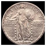 1918-S Silver Standing Liberty Quarter CHOICE AU