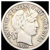1910-S Silver Barber Dime LIGHTLY CIRCULATED