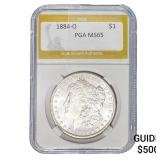1884-O Morgan Silver Dollar PGA MS65