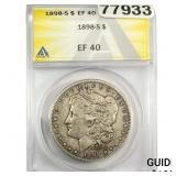 1898-S Morgan Silver Dollar ANACS EF40