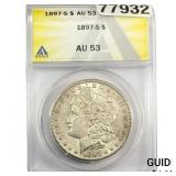 1897-S Morgan Silver Dollar ANACS AU53