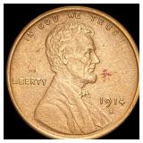 1914-S Bronze Lincoln Wheat Cent CLOSELY  UNCIRCU
