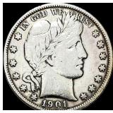 1901 Silver Barber Half Dollar LIGHTLY  CIRCULATE