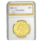 1876-CC $20 Gold Double Eagle PGA MS62+