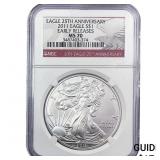 2011 Silver Eagle NGC MS70