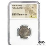 Roman Philip I, AD 244-249 AR Double-Denarius NGC