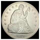 1871 Silver Dollar NEARLY UNCIRCULATED