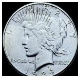1924-S Silver Peace Dollar CHOICE AU