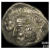 Parthian Empire 247-224 AD Silver Drachm NEARLY U