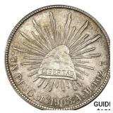 1908Mo AM Mexico Silver Peso CHOICE AU