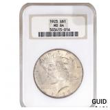 1923 Silver Peace Dollar NGC MS64