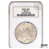 1923 Silver Peace Dollar NGC MS64
