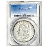 1901 Morgan Silver Dollar PCGS AU53