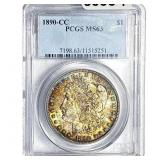 1890-CC Morgan Silver Dollar PCGS MS63