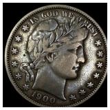 1900 Silver Half Dollar Barber NEARLY UNCIRCULATED