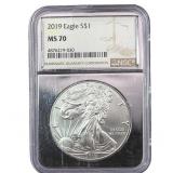 2019 Silver Eagle NGC MS70