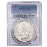 1880-S Morgan Silver Dollar PCGS MS64