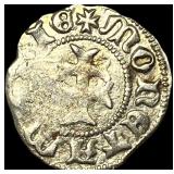 1386-1395 Hungary Mary Silver Denar CLOSELY UNCIRC
