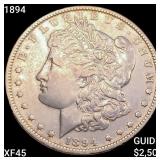 1894 Morgan Silver Dollar NEARLY UNCIRCULATED