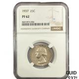 1937 Washington Silver Quarter NGC PF62