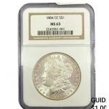 1884-CC Morgan Silver Dollar NGC MS63