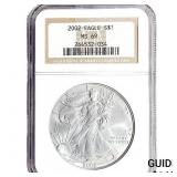 2002 Silver Eagle NGC MS69