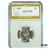1941 Jefferson Nickel PGA PR66