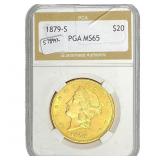 1879-S $20 Gold Double Eagle PGA MS65
