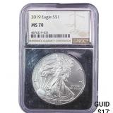 2019 Silver Eagle NGC MS70