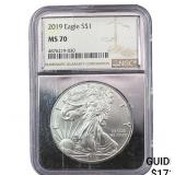 2019 Silver Eagle NGC MS70