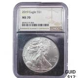 2019 Silver Eagle NGC MS70