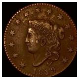 1819 Coronet Head Large Cent NEARLY  UNCIRCULATED