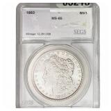1883 Morgan Silver Dollar SEGS MS65