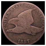 1857 Copper-Nickel Flying Eagle Cent LIGHTLY CIRCU