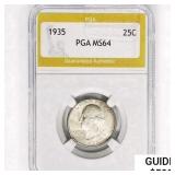 1935 Washington Silver Quarter PGA MS64