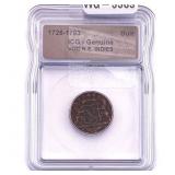1726-1793 VOC N.E. Indies Bronze Duit ICG Genuine