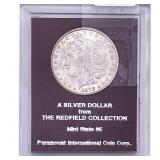 1878 Morgan Silver Dollar Redfield MS65