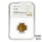 1870 Indian Head Cent NGC G6 BN